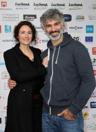 François Vincentelli et Elsa Lunghini pour "Parole contre parole" lors du 20e anniversaire du Festival des Créations Télévisuelles de Luchon, France, le 10 février 2018