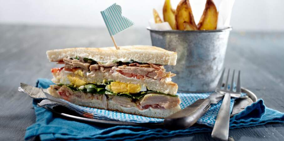 Club sandwich et filets de thon