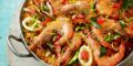 Paella aux fruits de mer et riz safrané