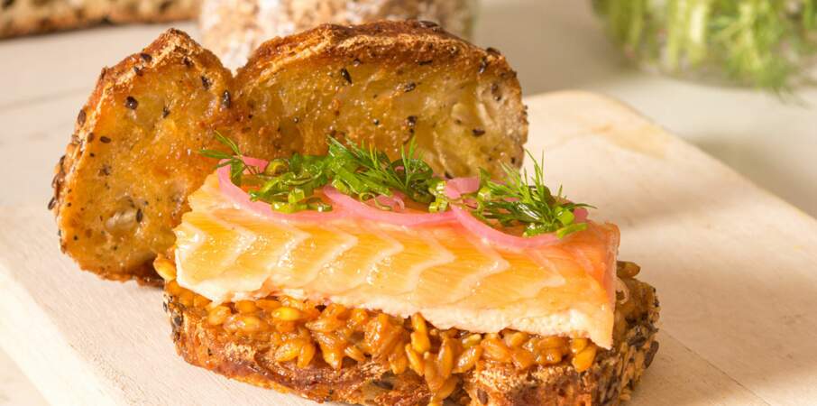 Sandwich céréales & saumon