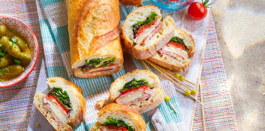 Sandwich baguette à l'italienne