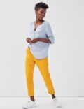 Pantalon chino tendance : jaune canon