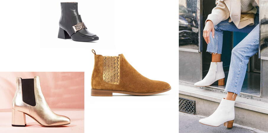 Bottines Femme Automne-hiver - Bout Rond, Fermeture éclair Latérale, Talon Bas, Style Décontracté Pour Quotidien Ou Bureau