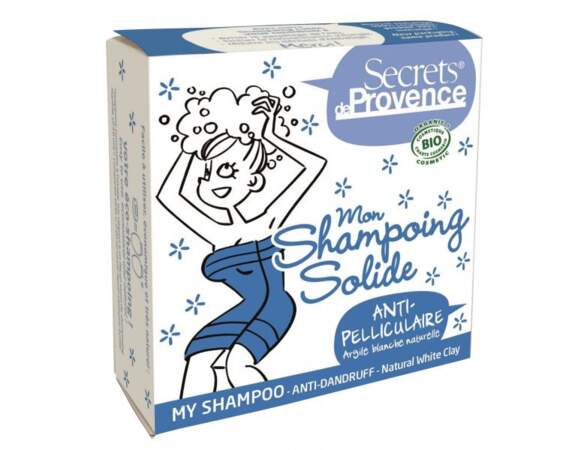 Shampooing solide bio antipelliculaire de Secrets de Provence 