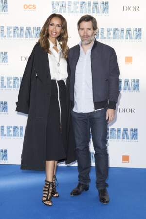 Sonia Rolland et son compagnon Jalil Lespert à l'avant-première du film "Valérian et la Cité des mille planètes" de Luc Besson, à la Cité du Cinéma, à Saint-Denis, le 25 juillet 2017.