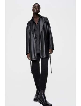 Nouveautés Zara : veste en cuir 