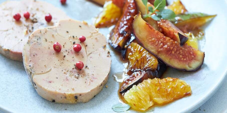 Foie gras et figues parfumées au thé noir