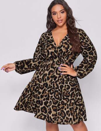 Mode ronde : la robe portefeuille à l'imprimé léopard 