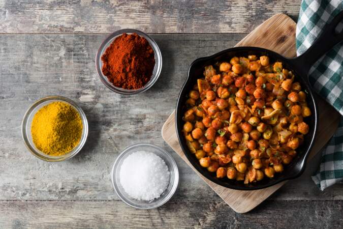 Curry de pois chiche aux épinards, une recette riche en antioxydants