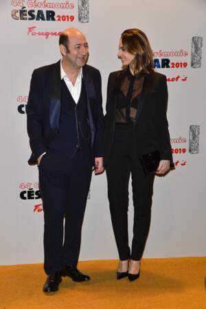Kad Merad et Julia Vignali à la 44e cérémonie des César au Fouquet's, à Paris