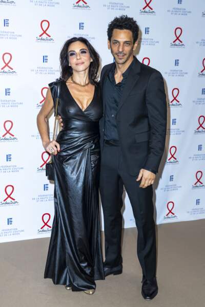 Tomer Sisley et Sandra Zeitoun à la 18e édition du "Dîner de la mode du Sidaction" au Pavillon Cambon Capucines 