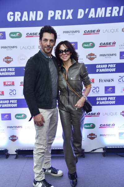Tomer Sisley et Sandra Zeitoun à  la 100e édition du Grand Prix d'Amérique sur l'hippodrome de Vincennes