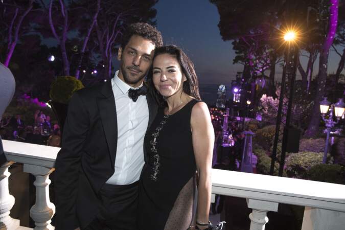 Tomer Sisley et Sandra Zeitoun à la soirée "Love On The Rocks"  à l'hôtel Eden Roc du Cap d'Antibes lors du 70e Festival International du Film de Cannes 
