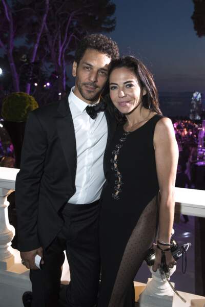 Tomer Sisley et Sandra Zeitoun à la soirée "Love On The Rocks"  à l'hôtel Eden Roc du Cap d'Antibes lors du 70e Festival International du Film de Cannes 