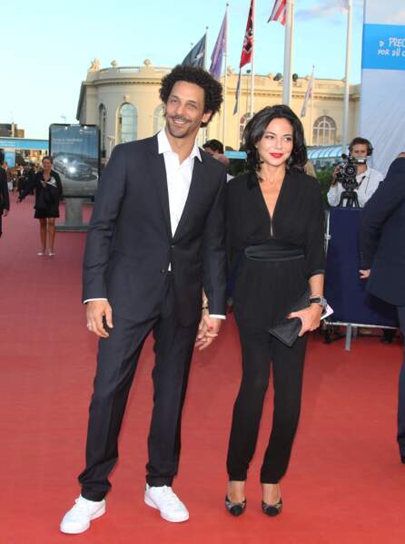 Tomer Sisley et Sandra Zeitoun à la première de "Imperium" au 42e Festival du cinéma américain de Deauville
