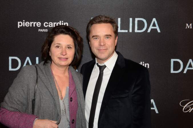 Guillaume de Tonquédec et sa femme Christèle, à l'avant-première du film "Dalida" à Paris, le 30 novembre 2016.