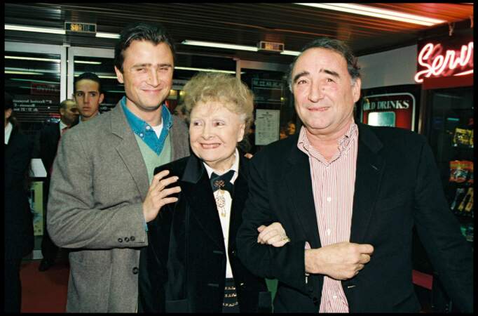 Alexandre Brasseur, Odette Joyeux et Claude Brasseur, au 8è Festival du Film de Beauvais, en mars 1998.