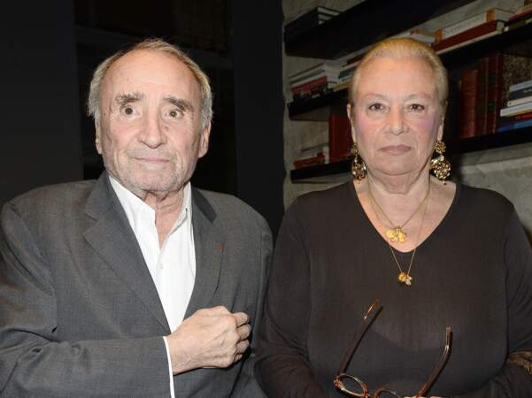 Claude Brasseur avec sa femme Michèle, à la soirée pour les 12 ans du l'Atelier du Maître Albert, à Paris, le 30 mars 2015.
