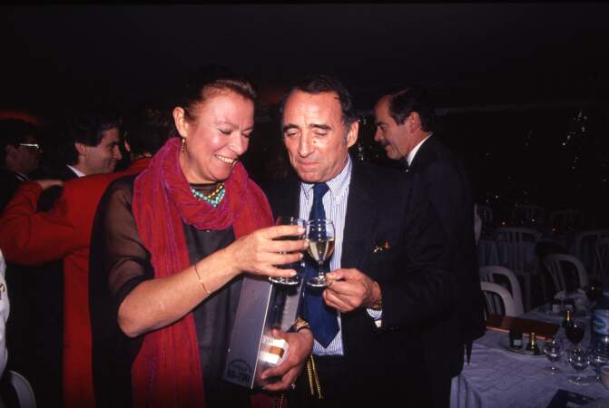 Le comédien avec sa femme Michèle Cambon au Festival international du film de la Jeunesse de Paris, en juin 1991.