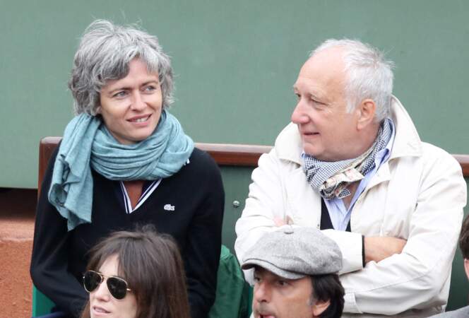 Alexia Stresi et François Berléand, à Roland Garros  
