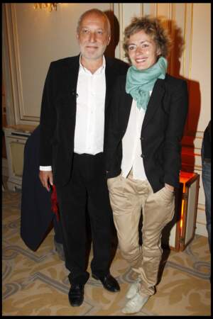 François Berléand et Alexia Stresi à la 10e édition du prix "Ciné Roman Carte Noire", à l'hôtel Plaza Athénée de Paris 