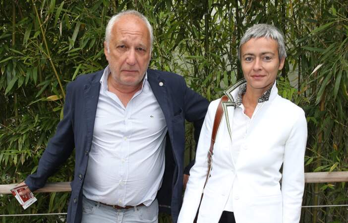 François Berléand et Alexia Stresi, à Roland Garros 