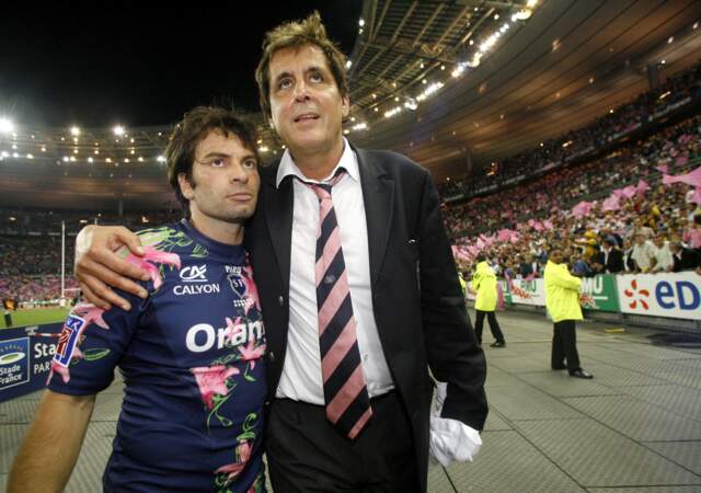 Christophe Dominici et Max Guazzini (Finale Stade Français/Clermont en 2007)