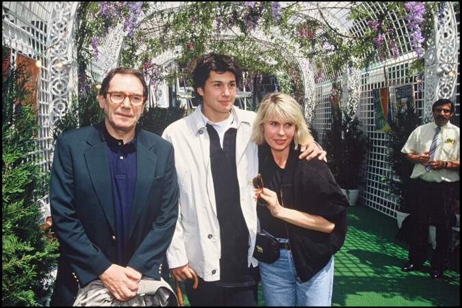 Robert Hossein, sa femme Candice Patou et leur fils Julien