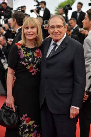 Robert Hossein et sa troisième épouse Candice Patou (2018)