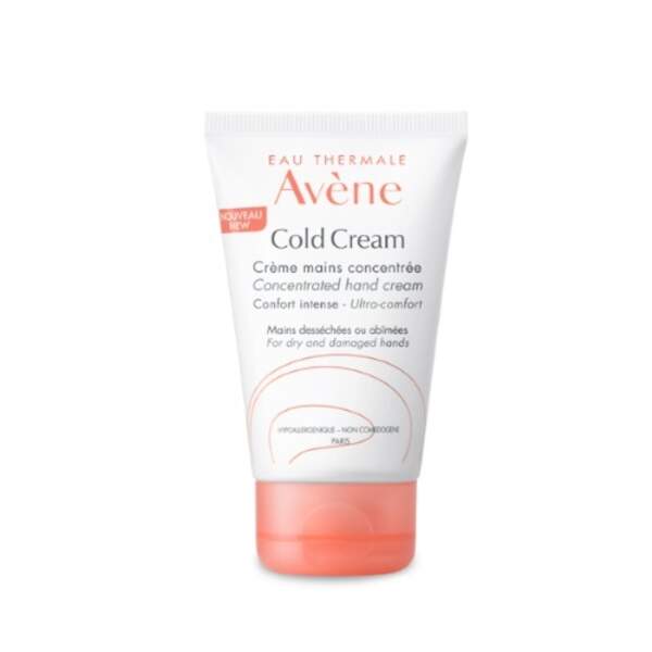 Cold Cream Crème Mains Concentrée, Avène, tube 50 ml, prix indicatif : 5,10 €