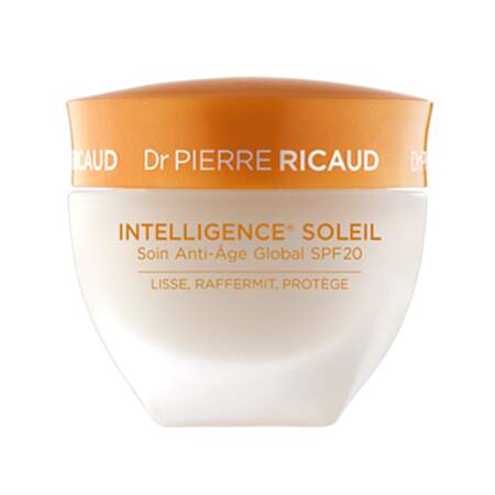 Intelligence Soleil - Soin Anti-Âge Global SPF 20, Dr Pierre Ricaud, pot 40 ml, prix indicatif : 40 €