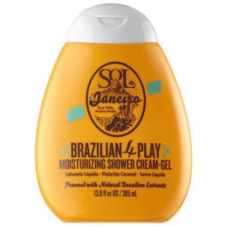 Brazilian 4 Play Crème-Gel Douche Hydratante, Sol de Janeiro, flacon 385 ml, prix indicatif : 22 €