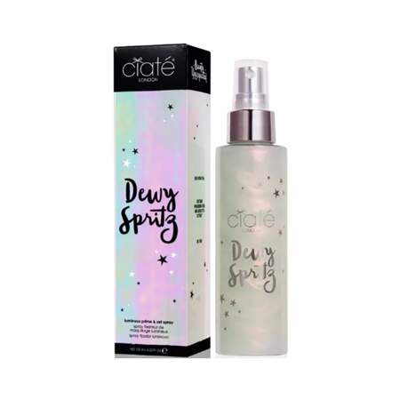Dewy Spritz - Spray Fixateur de Maquillage Lumineux, Ciaté, prix indicatif : 25€
