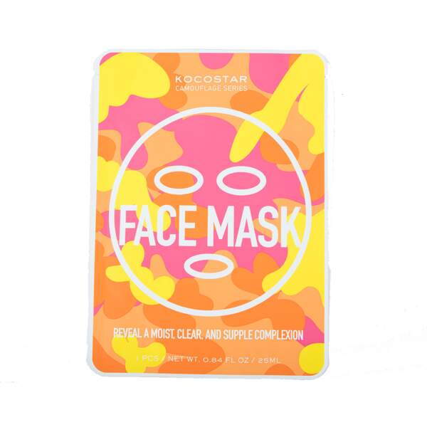 Camo Face Mask - Masque Visage, Kocostar, sachet unidose, prix indicatif : 4,50 €