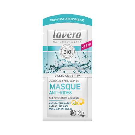 Basis Sensitiv - Masque Anti-Rides, Lavera, 2 sachets de 5 ml, prix indicatif : 2,30 €
