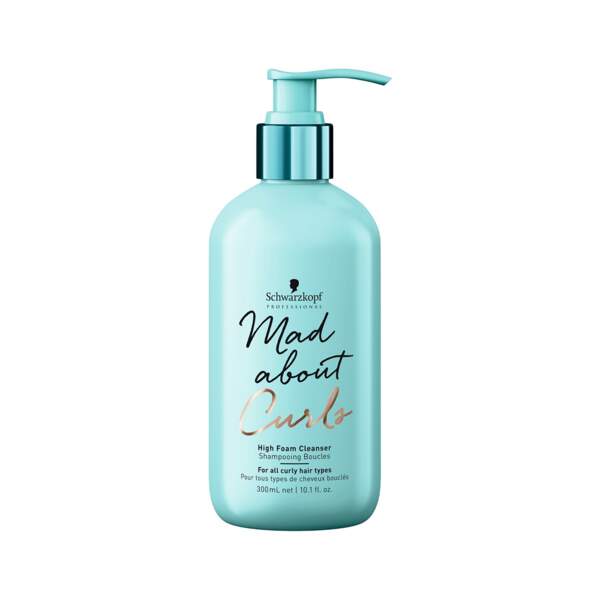 Mad About Curls Shampooing Boucles, Schwarzkopf Professional, flacon-pompe 300 ml, prix indicatif : 9,68 €