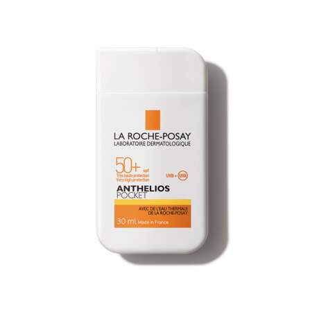 Anthelios Pocket Lait Confort SPF 50+, La Roche-Posay, tube plat 30 ml, prix indicatif : 8,90 €
