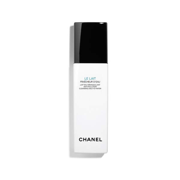Lait Fraicheur d'Eau Anti-Pollution, Chanel, flacon-pompe 150 ml, prix indicatif : 38 €