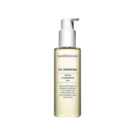 Oil Obsessed - Total Cleansing Oil, Bareminerals, flacon 180 ml, prix indicatif : 27 €