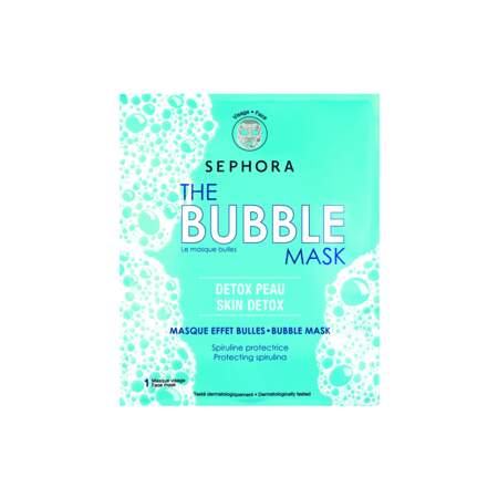 The Bubble Mask - Masque Effet Bulles, Sephora, sachet unidose, prix indicatif : 4,99 €