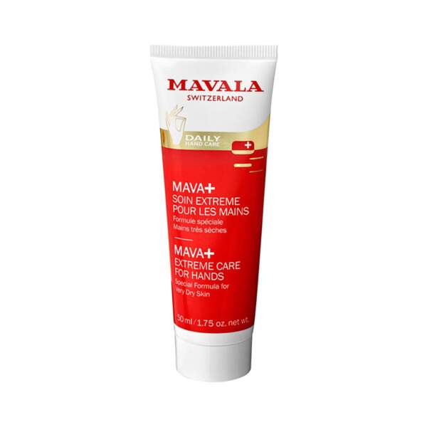 MAVA+ Soin Extrême pour les Mains, Mavala, tube 50 ml, prix indicatif : 13,20 €