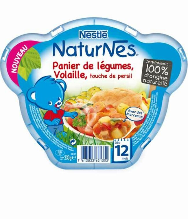 Achat Nestlé - Naturnes Petits pois jambon Bol Bébé Dès 6 mois, 2x200g