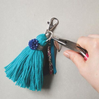 Pompon Cuir Pour Sac - Couleur Fuchsia, Style Fleur, Bijou De Sac Fait En France, Neuf Sans étiquette