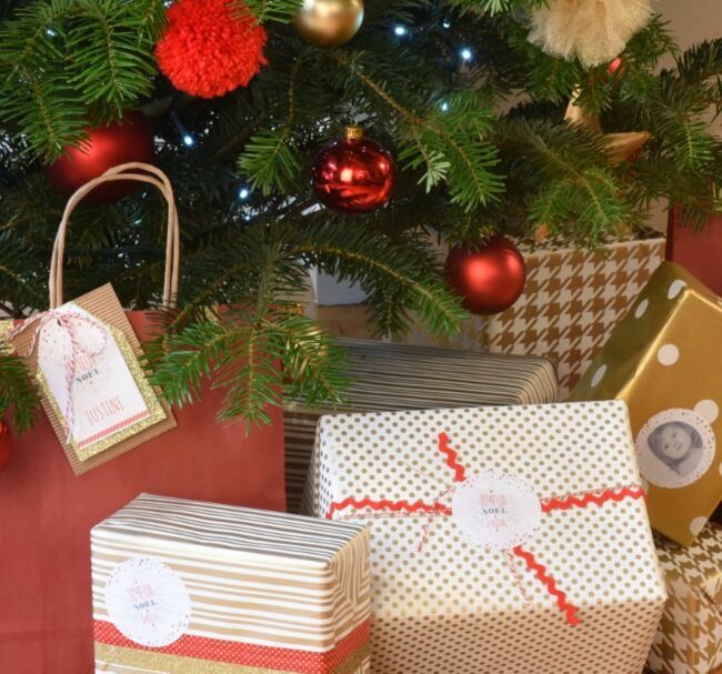 DIY Noël : décorer des paquets cadeaux avec des étiquettes personnalisées -  Marie Claire