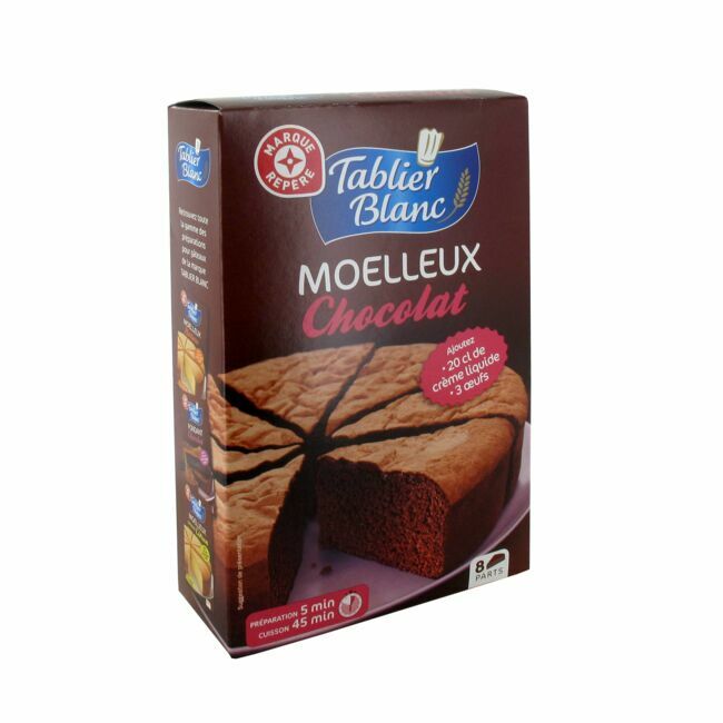 Alsa Prêt à Cuire Préparation Gâteau Moelleux Chocolat 8 parts - lot de 3