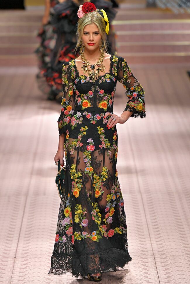 Défilé Dolce & Gabbana pou la Fashion Week Printemps/Eté 2019 à Milan.