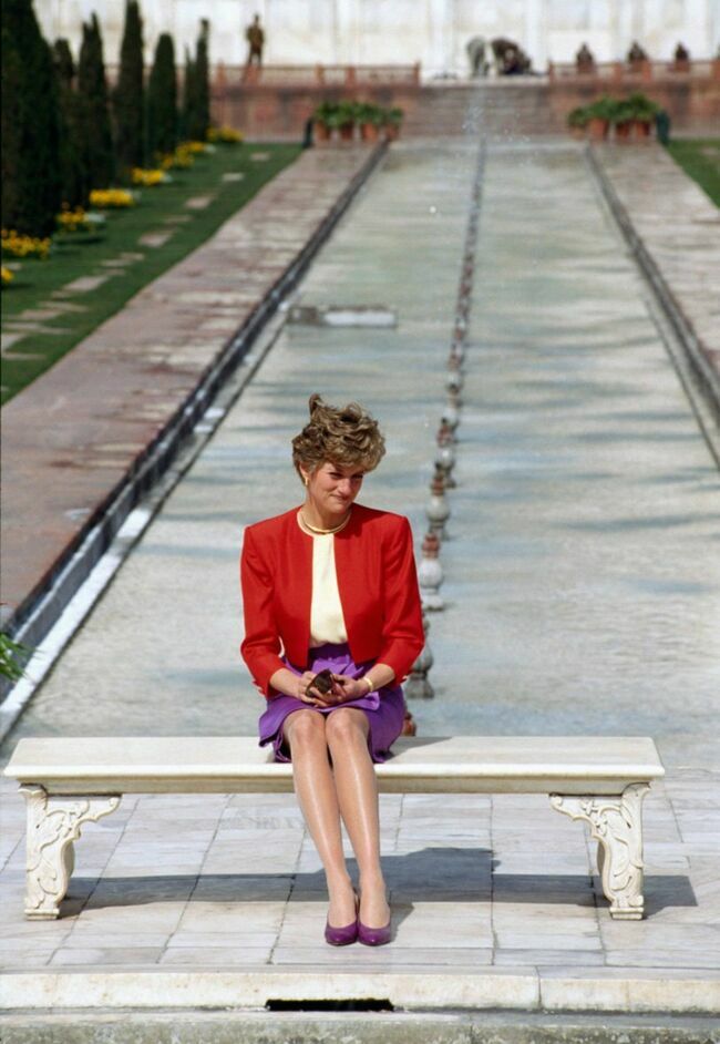 Lady Diana au Taj Mahal en Inde, le 11 février 1992.