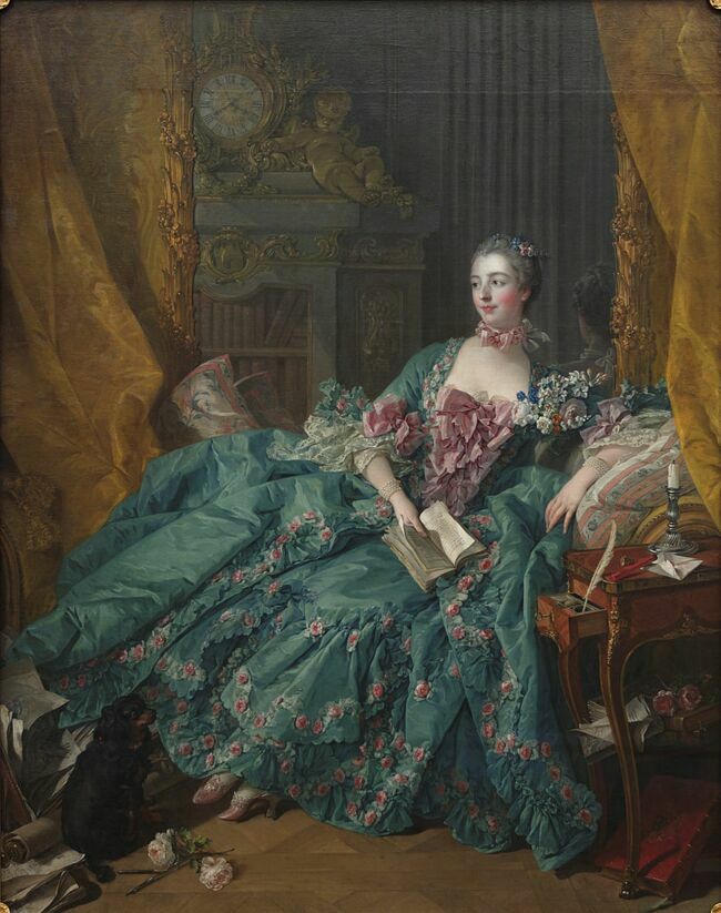 Portrait de la Marquise de Pompadour par François Boucher.