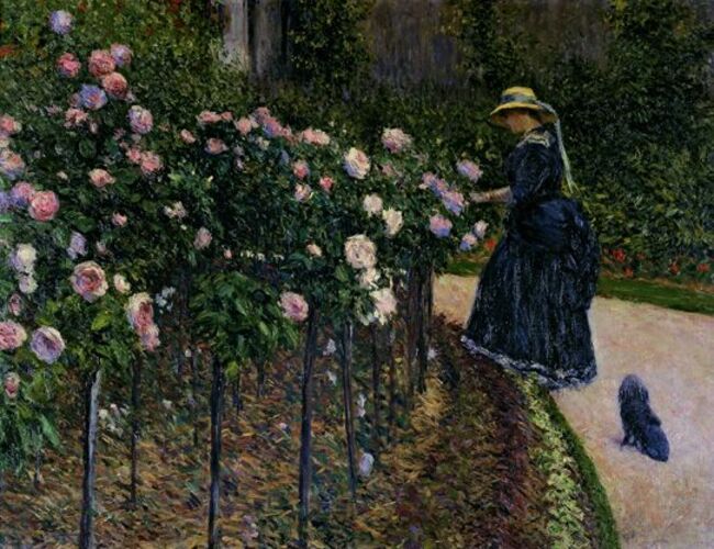 Les Roses, jardin du Petit-Gennevilliers (1886). L’artiste y peint Charlotte Berthier, sa compagne.