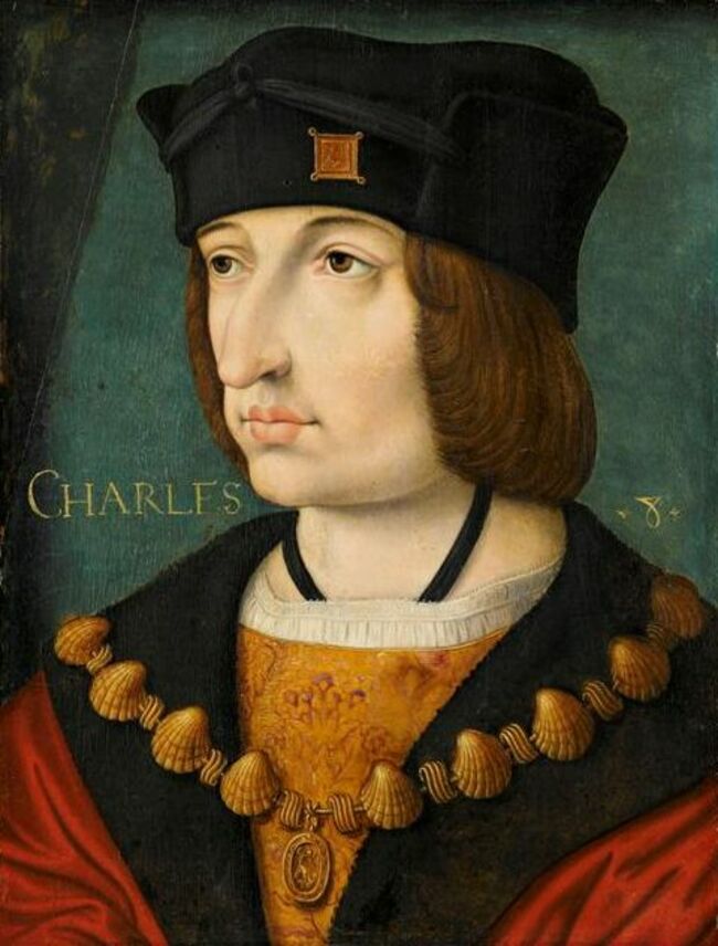 Portrait de Charles VIII, huile sur panneau de bois, école française du XVIe siècle, Chantilly, musée Condé.